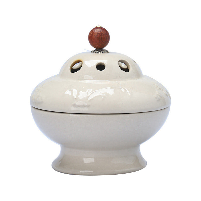 Meilan Bamboo Chrysanthemum Ceramic Incense burner