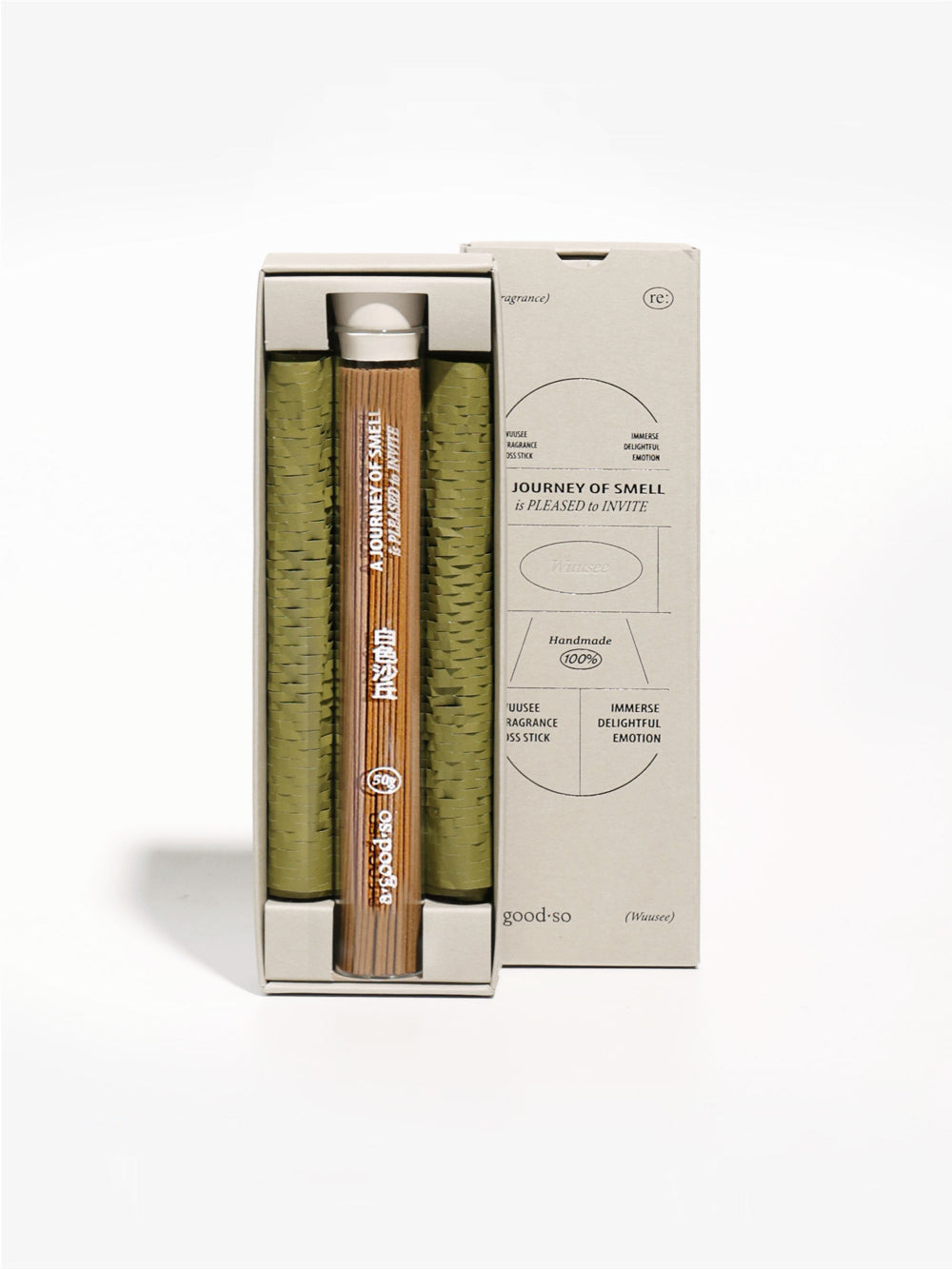 White Dune Incense with herbaceous and woody fragrance, perfect for creating a calm and relaxing atmosphere in your home or meditation space.